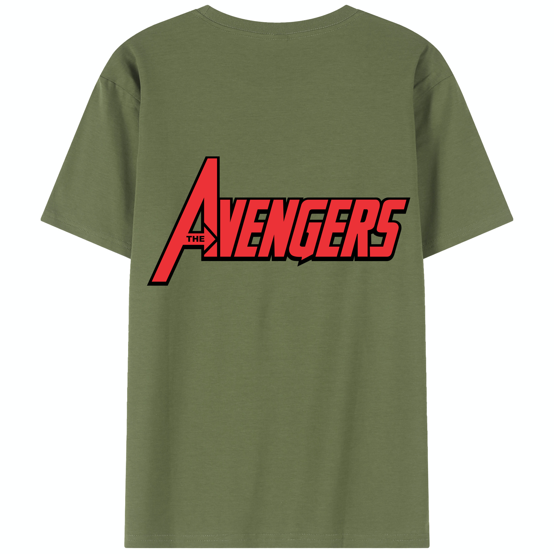 （画像用） アベンジャーズ The Avengers 綿100％半袖Tシャツ（背面プリント）
